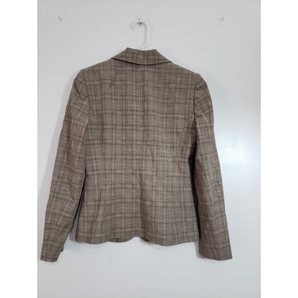 (S5) VTG Isabella De Marco Blazer Womens Size 4 Plaid Stretch Office Siren - Picture 4 of 7